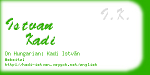 istvan kadi business card