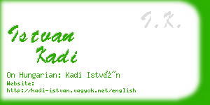 istvan kadi business card